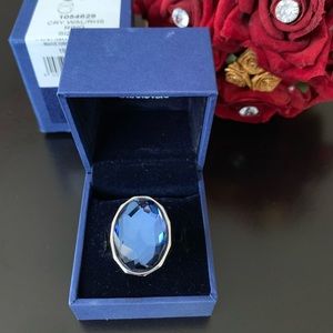 Swarovski blue crystal ring